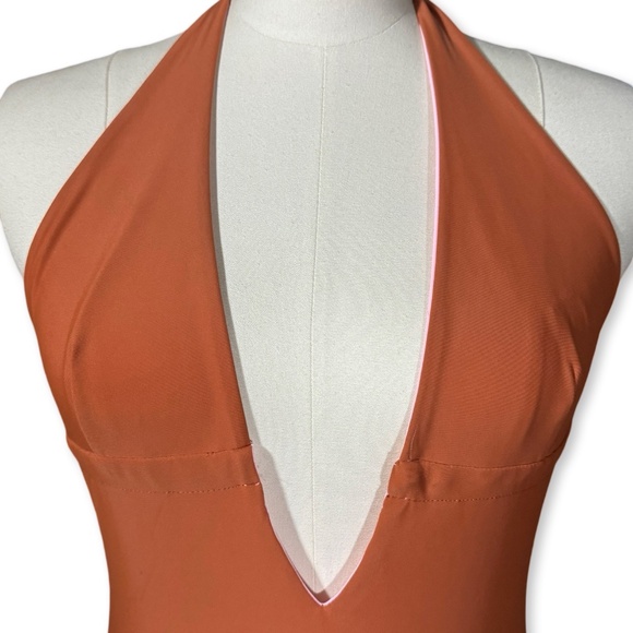 Cynthia Rowley Deep V Reversible Swim Suit - Picture 5 of 6